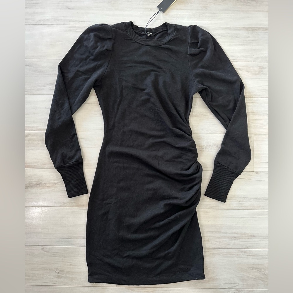 MWT Monrow Black Long Sleeve Sweater Dress